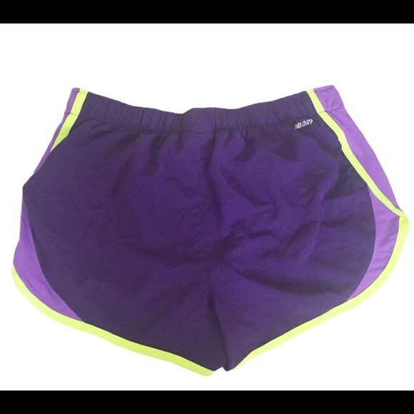 NEW BALANCE Accelerate Shorts With Drawstring Waistband Green/Purple Size Small - Picture 8 of 9